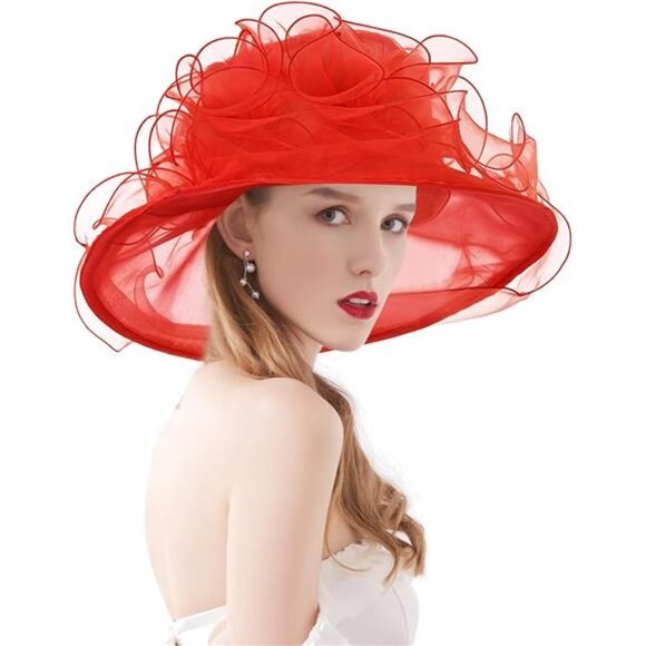 Accessories - Organza Church Fascinator Wedding Tea Party Derby Hats for Women Flower
